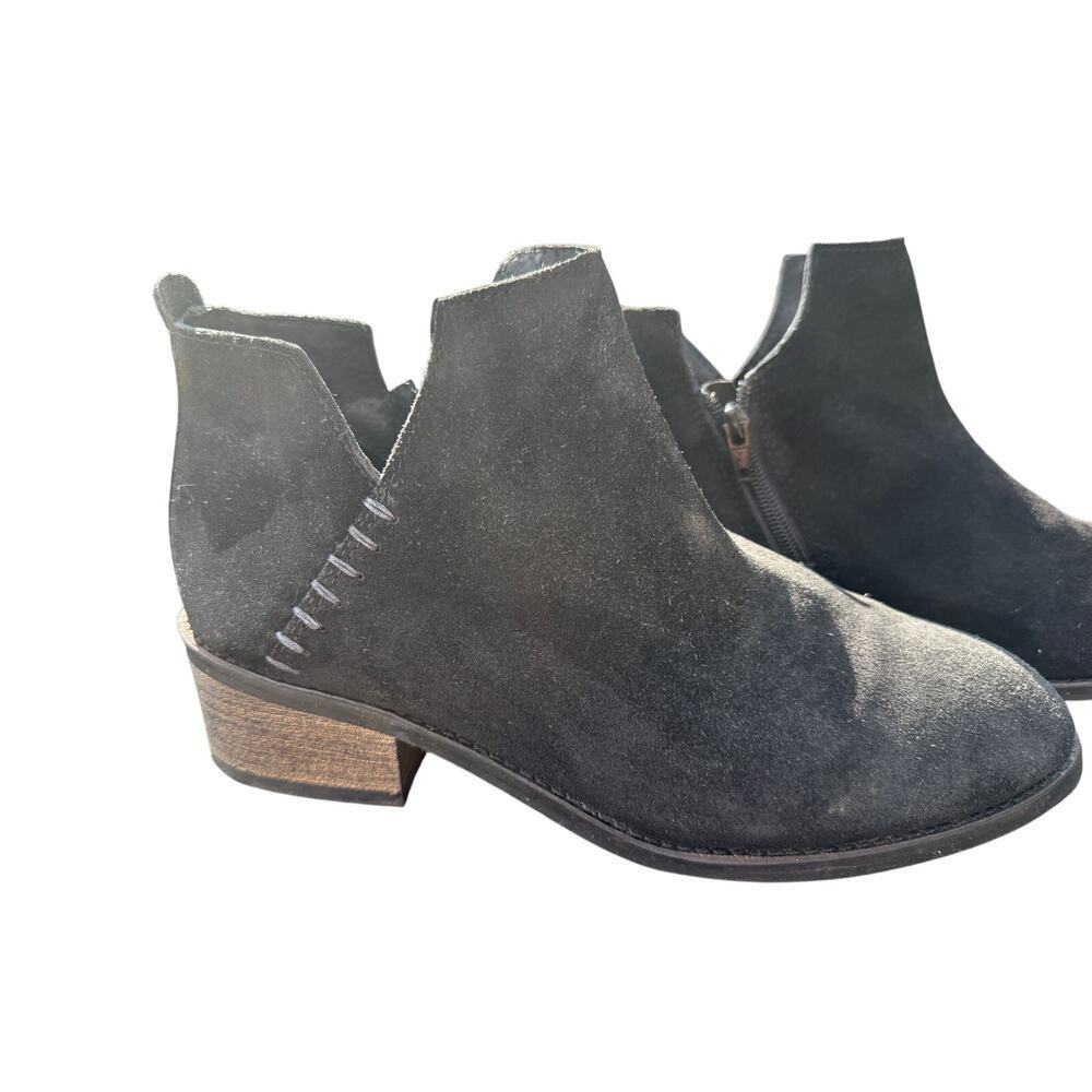 Diba Trus Black Suede Booties Women's Size 10 - Picture 2 of 10